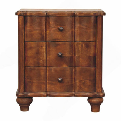 Solid Wood Bedside Table , Brown