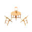 Surfliner Outdoor 4 - Piece Teak Dining Set-1569979921