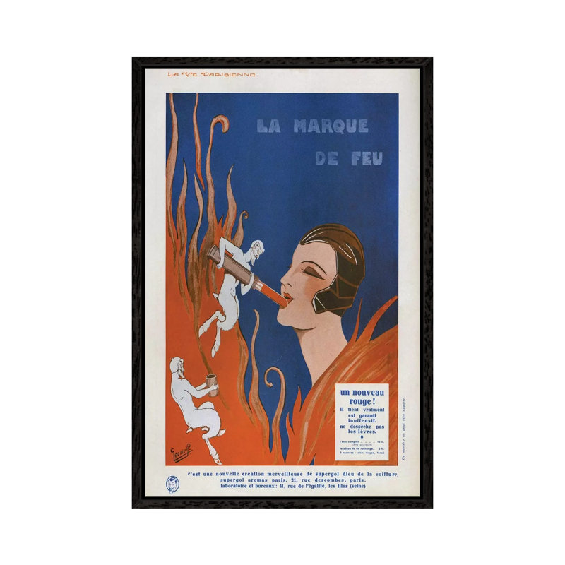 1910s La Marque De Feu Magazine by The Advertising Archives - Gallery-Wrapped Canvas Giclée on Canvas, Black Framed