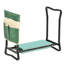 Banc de jardin pliant, avec siège rembourré et pochette à outils latérale pour le jardinage, support de rangement facile et pliable
