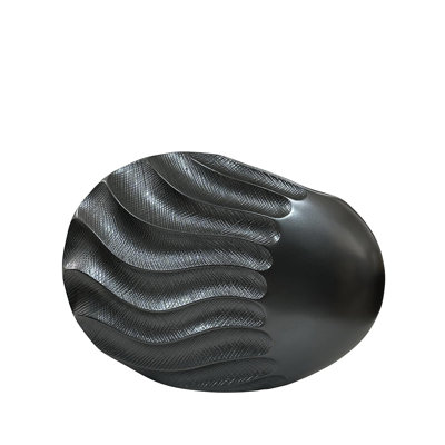 Sand Wave Design Polyresin Vase for the Living Room, Stylish Decorative Vase