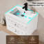 Ensemble de meuble-lavabo mural 24 po avec lavabo, robinet et drain Sharee, couleur peinte à la main-108606837