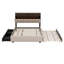 Lit plateforme tapissier en lin - tête de lit, lit gigogne, 2 tiroirs et prises USB-1476042368-1476042370