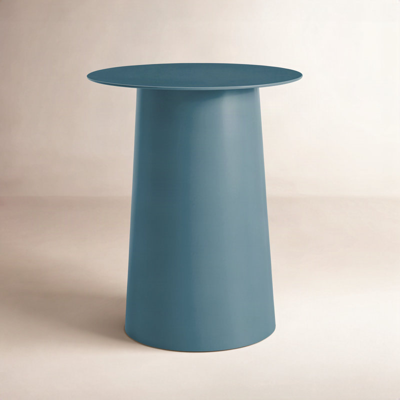 Circula End Table, 21" H x 17" W x 17" D, Marine Blue