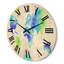 Carte du monde en vert et bleu - Horloge murale moderne en bois-63891763