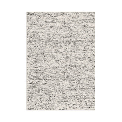 Guban Machine Woven Cotton Beige Black Rug