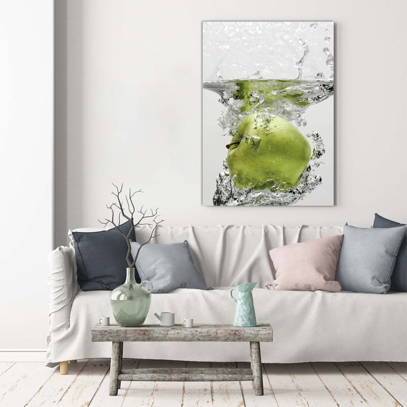 Apple Under Water - Wrapped Canvas Print