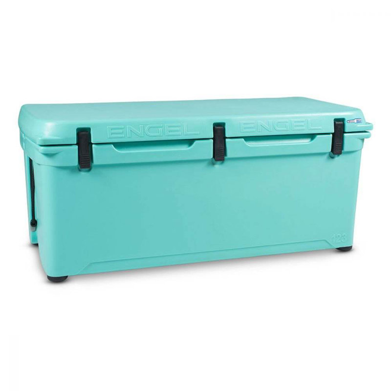 Glacière rotative moulée haute performance 27 gallons 130 canettes Engel, Bleu sarcelle
