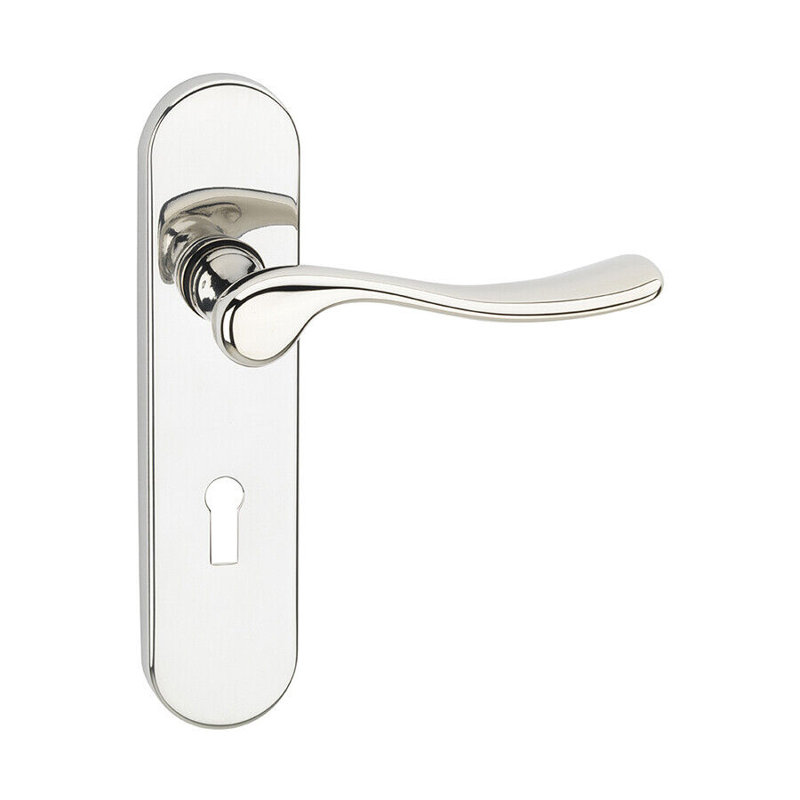 Door Handle, Polished Nickel