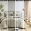 Édredon 3 pièces en coton taupe double / grand - aspect rayé, rembourrage 100%, détails décoratifs, visible, fascinant,