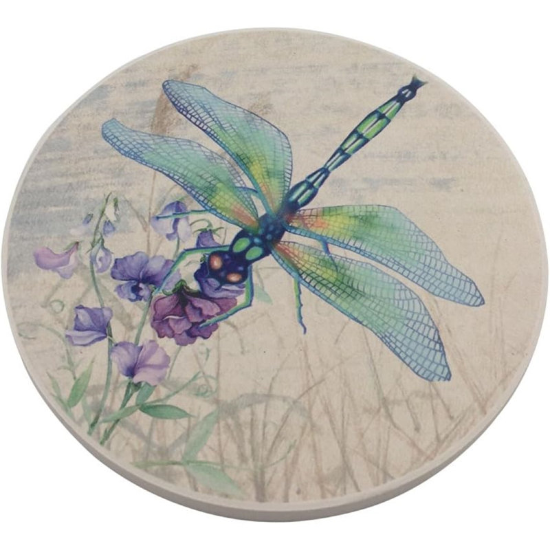 Ceramic Round 4 Piece Coaster Set