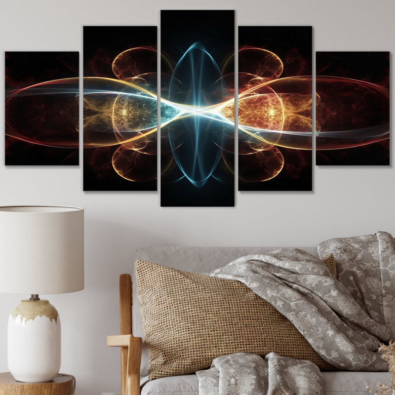 Quantum Twin Flames II - Fractals Canvas Print - 5 Panels