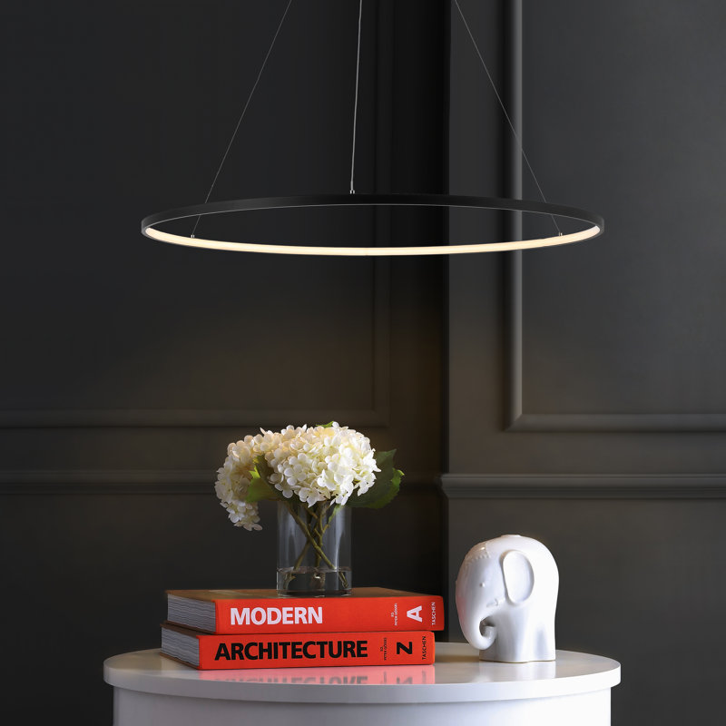 Odin 1 - Light LED Pendant, Matte Black, 0.75" H x 34.88" W x 34.88" D