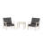 Martha Stewart by POLYWOOD Chinoiserie 2 - Person Outdoor Seating Group with Cushions-96261079-96261077