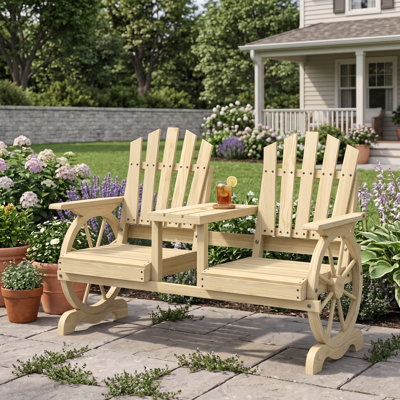 Outdoor Chair, Patio Chair, Garden Bench with Table for the Poolside, Beach, Backyard, Decck