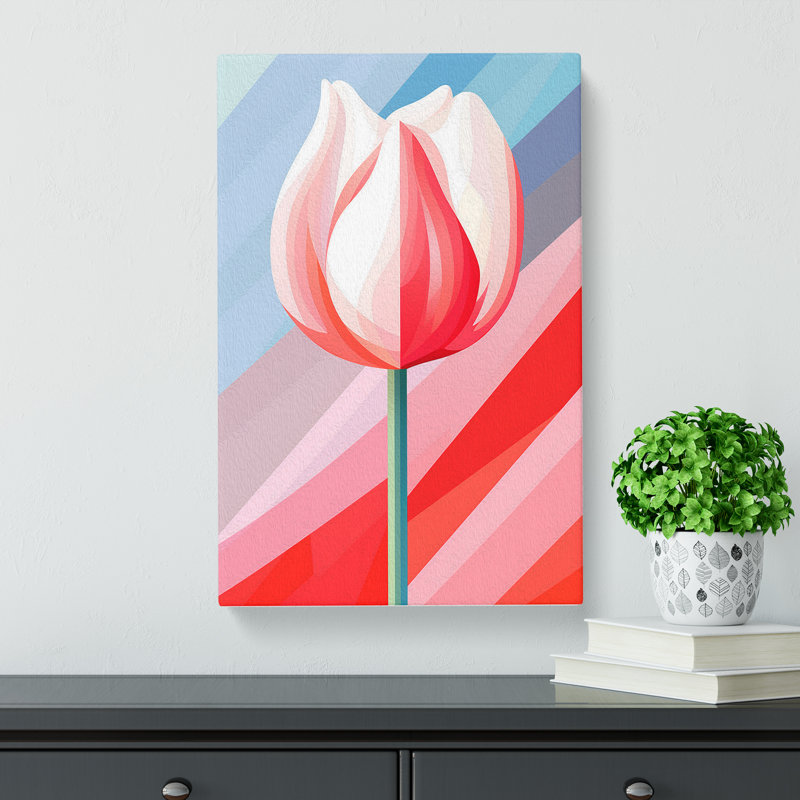 Tulip Flower Op - Print, 76cm H x 50cm W x 3cm D