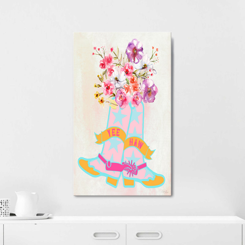 "Giddyup Cowgirl II" par Stella Chang, reproduction sur toile, H 30 po x l 18 po x P 1 po