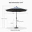 Table ronde à manivelle ronde et inclinable avec parasol gris-1720235804-1700140567