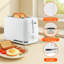 2 Slice Toaster in Glossy Ridged Textured Body and Stainless Steel Mechanism-93819608