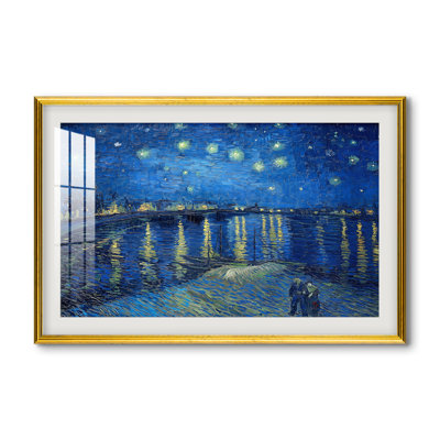 Starry Night Over the RhÃ´ne, 1888-Vincent van Gogh-Custom Framed Print