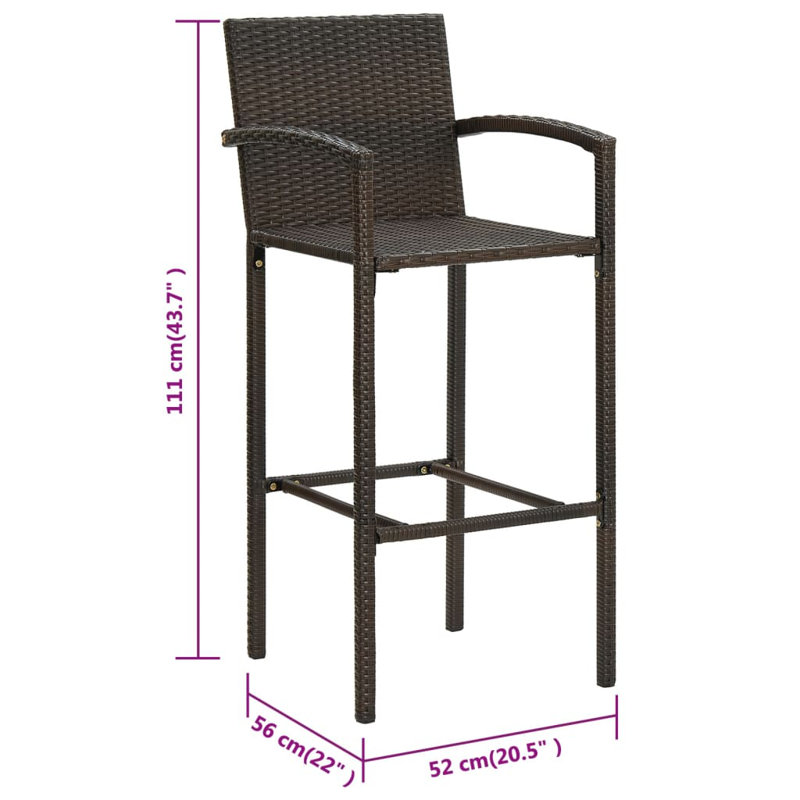 Tabouret de bar 30,5 po Maedelle, Brun