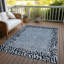 Tapis bleu intérieur / extérieur lavable à la machine Claudian ACN1230-103710737