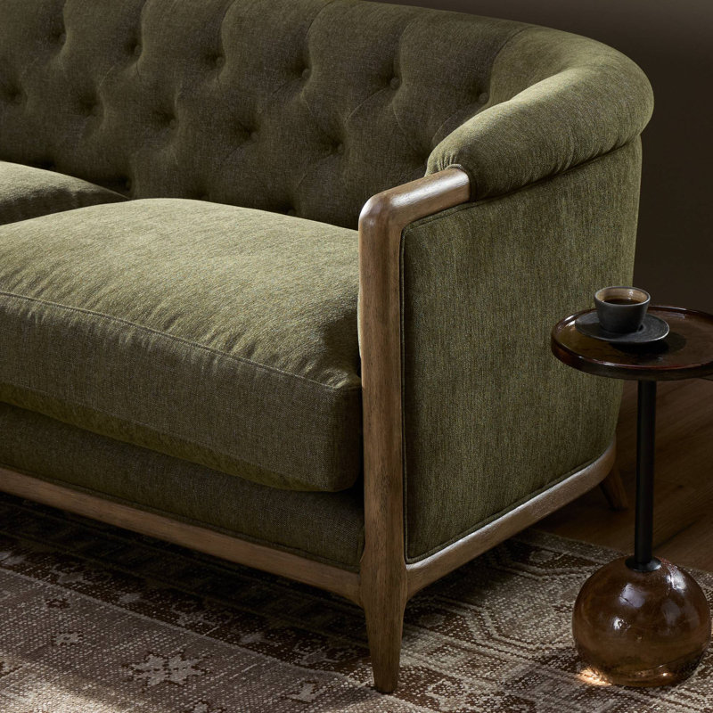 Ellsworth 91" Rolled Arm Sofa, 29.75" H x 78" W x 36" D, Sutton Olive
