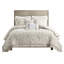 Housse de couette 100% coton taupe avec broderie en chenille élégante-124917642
