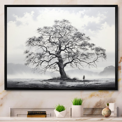 «White Grey Tree Mystique Landscape», impressions murales florales