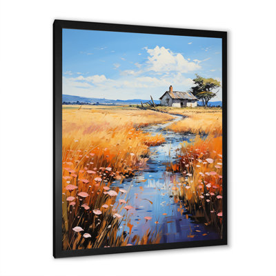 Meadow Cottage At The Pond 2 - Art mural paysage