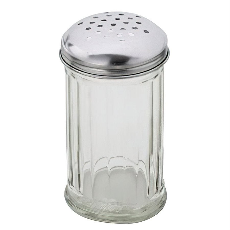 Cheese Shaker 12 Oz Glass With Perforated Top