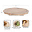 Round Lotus-Shaped Wooden Lazy Susan Tray Organizer