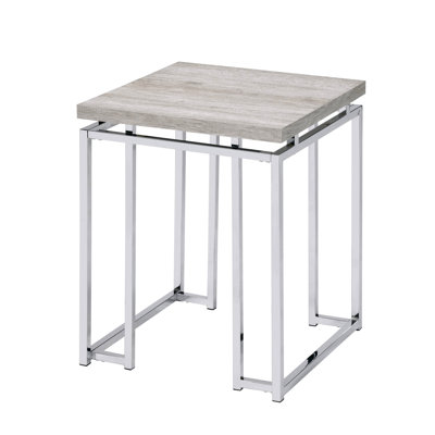 Table de bout avec base en métal