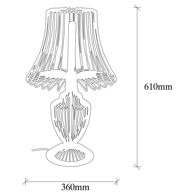 Lampe de table noire 24,02 "Akram