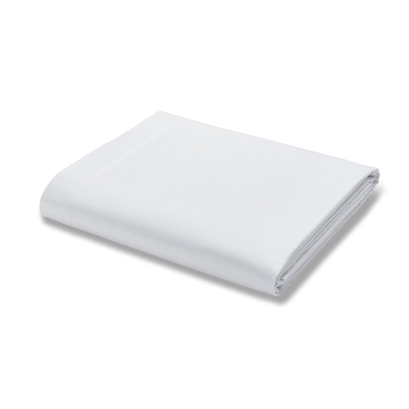 Broadbent Cotton Blend Sateen Fitted Sheet, Single (3'), White