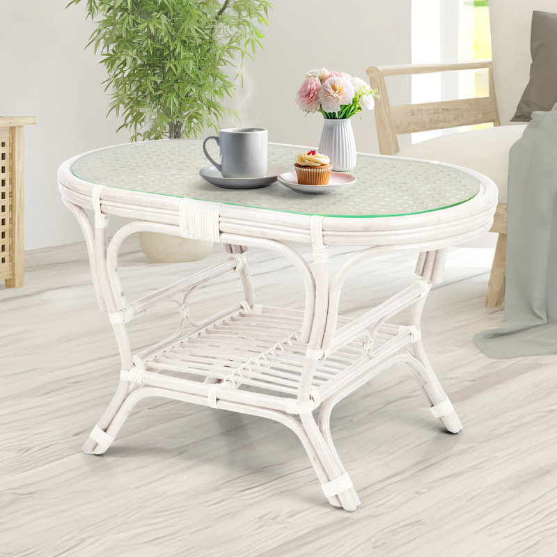 Table basse à 4 pieds, Blanc