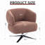 Chaise d'appoint pivotante rembourrée-235457484