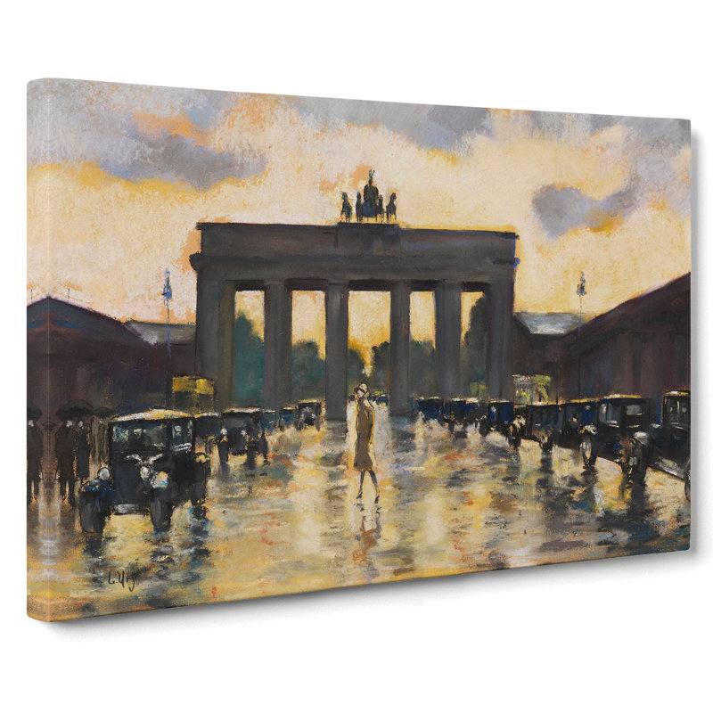 Brandenburg Gate by Lesser Ury - Wrapped Canvas, 50cm H x 76cm W x 3cm D