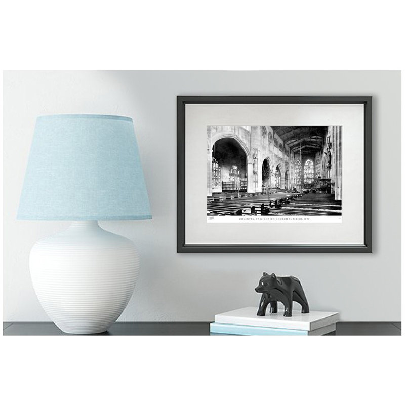 Coventry, St Michael's Church Interior 1892 - Single Picture Frame Print, 40cm H x 50cm W x 2.3cm D