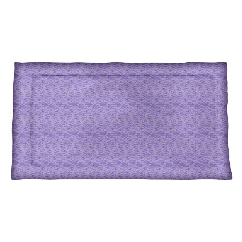 Katelyn Elizabeth Polyester Geometric Sham Set, Microfiber, Standard Twin, Purple