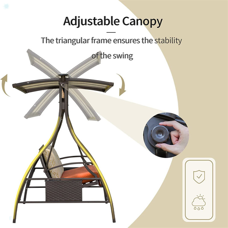 Balancelle de luxe réglable pour 2 personnes