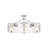 Hickmon 6-Light Semi-Flush with Hammered Water Glass Shade-417447608