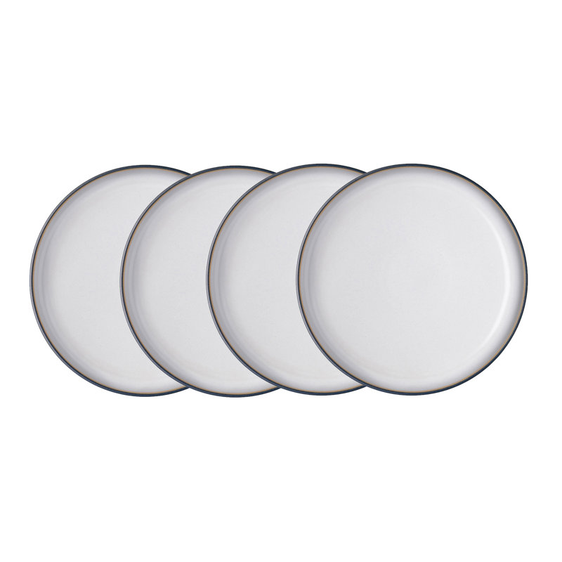 Denby Studio Grey White Medium Coupe Plates