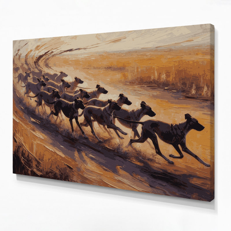 «Dogs Azawagh Brown», art mural sur toile, H 12 po x l 18 po