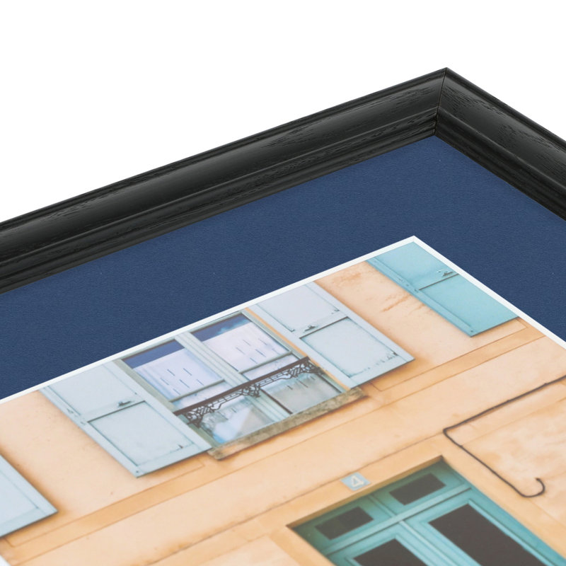 Cadre pour photo simple 16 po x 20 po en bois mat, Bleu de Delft