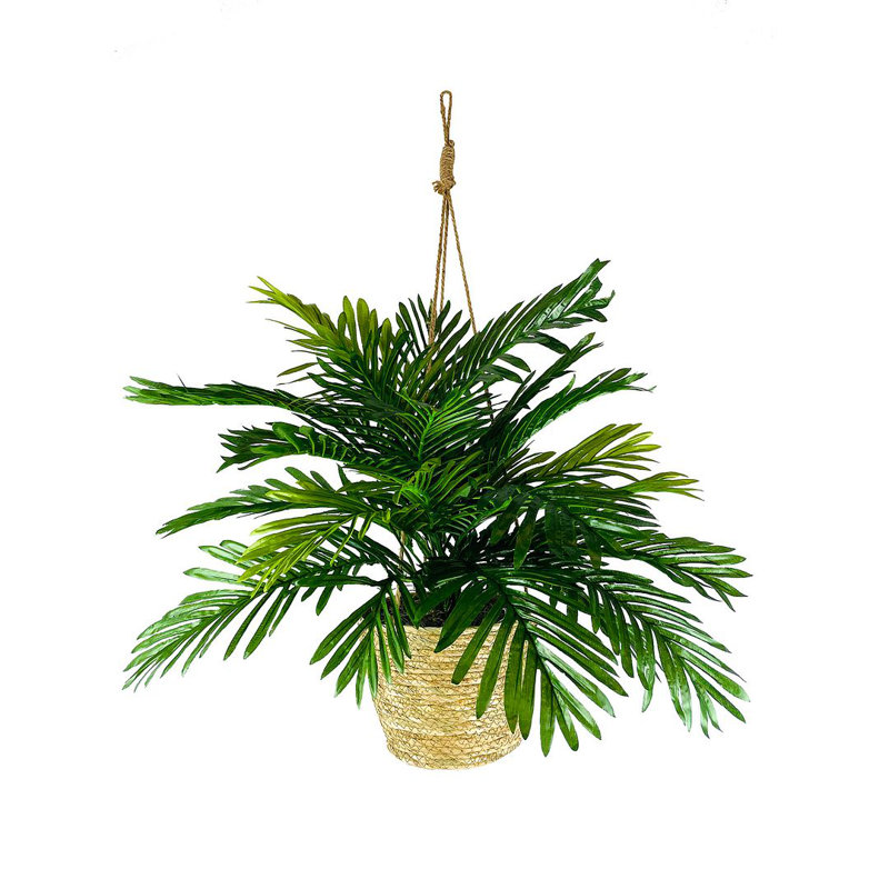 Palmier artificiel en panier Johnson, H 30 po x l 16 po x P 16 po, Brun