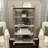 37" W Distressed Wood 5-Shelf Bookcase