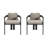 Outdoor Aluminum Dining Chair Set Of 2 With Comfortable Cushion For All-Weather Use And Modern Style.