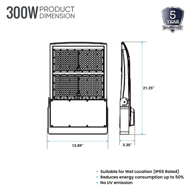 300W LED Outdoor Security Flood Light