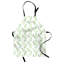 Bungalow tablier vert rose unisexe feuilles d'olivier symétriques taille adulte vert